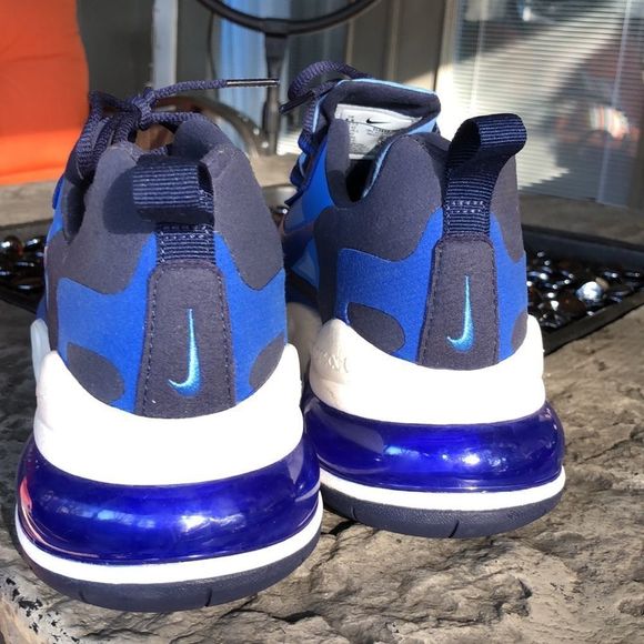 Nike Air Max 270 React Pacific/Hyper Blue CI3866 400 running Size 8.5 men's - Picture 6 of 16